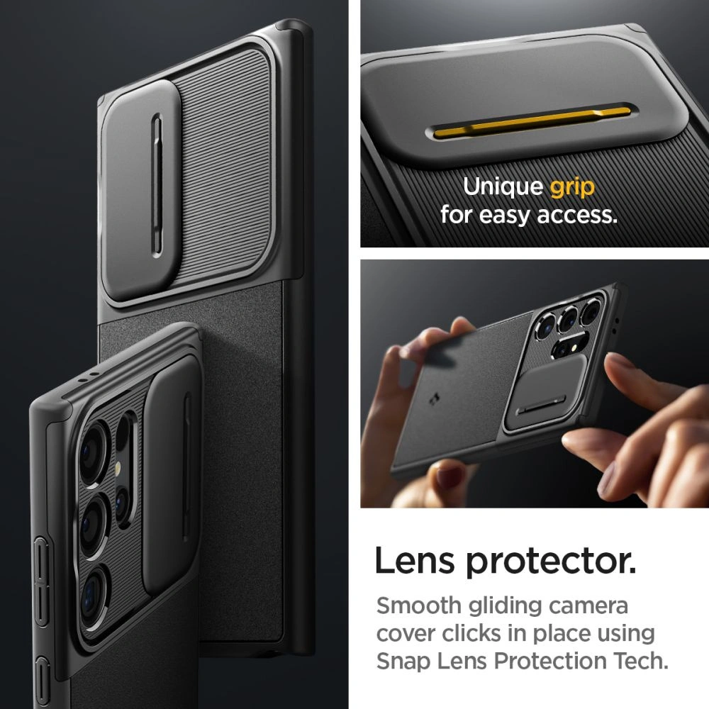 Hurtownia GSM - Etui Spigen Optik Armor Samsung Galaxy S24 Ultra Černá - SPN3230 - {ean13} - Hurt