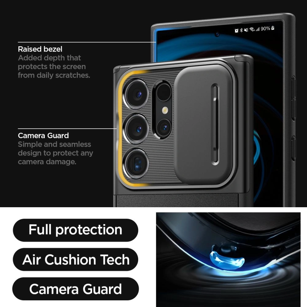 Hurtownia GSM - Etui Spigen Optik Armor Samsung Galaxy S24 Ultra Černá - SPN3230 - {ean13} - Hurt