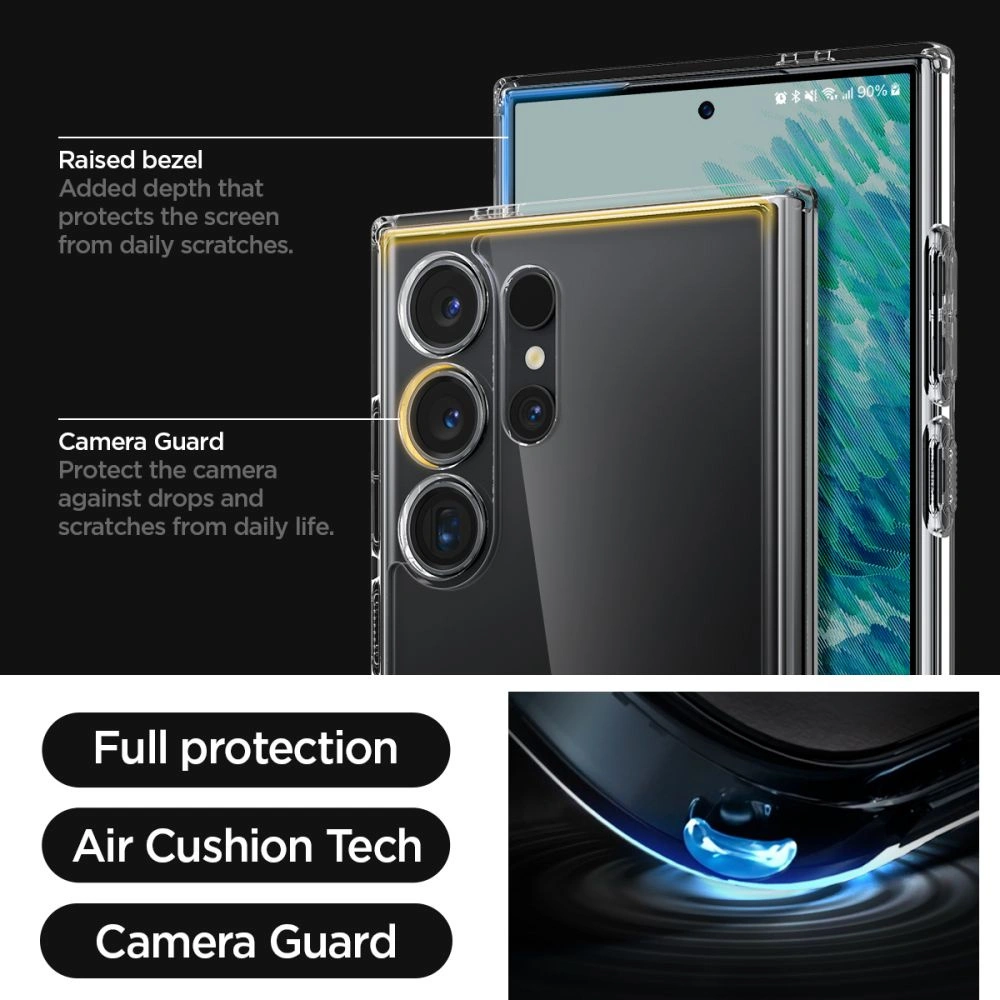 Hurtownia GSM - Case Spigen Ultra Hybrid Samsung Galaxy S24 Ultra Crystal Clear - SPN3231 - {ean13} - Hurt