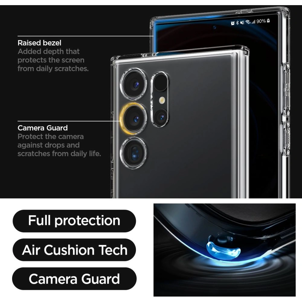 Hurtownia GSM - Case Spigen Ultra Hybrid S Samsung Galaxy S24 Ultra Crystal Clear - SPN3234 - {ean13} - Hurt