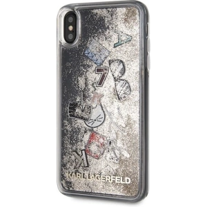 Hurtownia GSM - Karl Lagerfeld KLHCI65KSICGO iPhone Xs Max goldene/hard case Iconic Liquid Glitter - KLD049GLD - {ean13} - Hurt