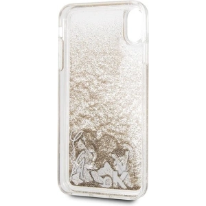 Hurtownia GSM - Karl Lagerfeld KLHCI65KSICGO iPhone Xs Max goldene/hard case Iconic Liquid Glitter - KLD049GLD - {ean13} - Hurt