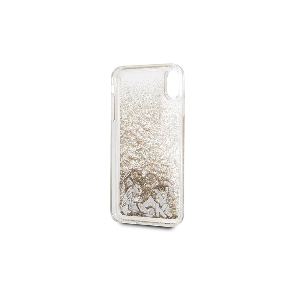 Hurtownia GSM - Karl Lagerfeld KLHCI65KSICGO iPhone Xs Max złoty/gold hard case Iconic Liquid Glitter - KLD049GLD - {ean13} - Hurt