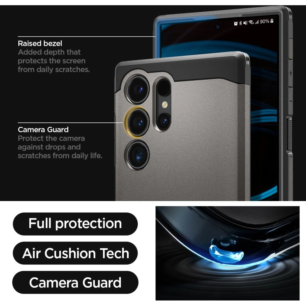 Hurtownia GSM - Etui Spigen Tough Armor Samsung Galaxy S24 Ultra Fegyverfém - SPN3238 - {ean13} - Hurt