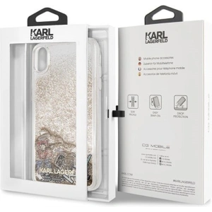 Hurtownia GSM - Karl Lagerfeld KLHCI65KSICGO iPhone Xs Max goldene/hard case Iconic Liquid Glitter - KLD049GLD - {ean13} - Hurt