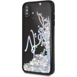 Hurtownia GSM - Karl Lagerfeld KLHCI65KSIGMU iPhone Xs Max schwarz/hard case Signature Liquid Glitter Sequins - KLD050BLK - {ean13} - Hurt