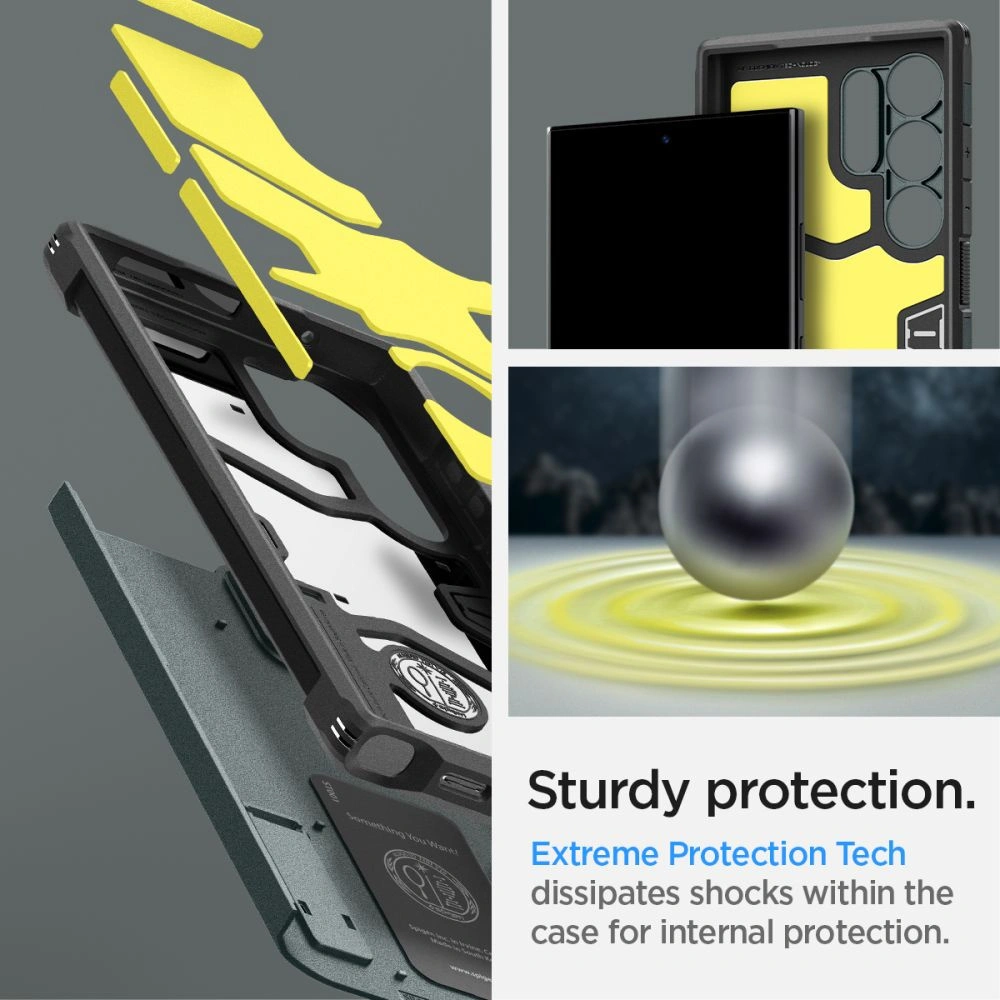 Hurtownia GSM - Case Spigen Tough Armor Samsung Galaxy S24 Ultra Abyss Grün - SPN3240 - {ean13} - Hurt