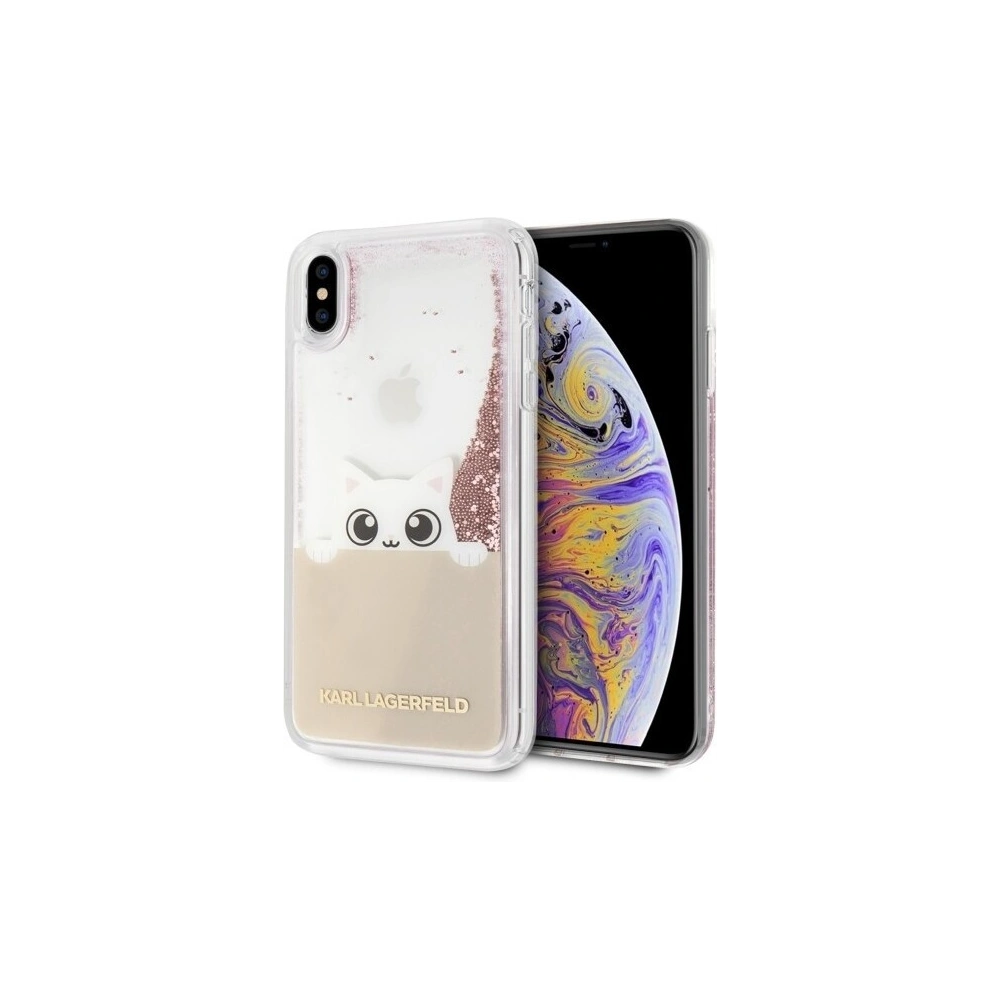 Hurtownia GSM - Karl Lagerfeld KLHCI65PABGNU iPhone Xs Max roségold/pink gold Hartschale Flüssig Glitter - KLD051RS - {ean13} - Hurt