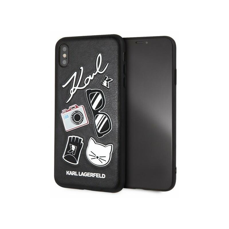 Karl Lagerfeld Distributor - 3700740436172 - KLD052BLK - Karl Lagerfeld KLHCI65PIN iPhone Xs Max hardcase black Pins - B2B homescreen