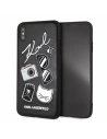 Karl Lagerfeld KLHCI65PIN iPhone Xs Max Hardcase schwarz/black Pins