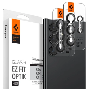 Hurtownia GSM - Gehärtetes Glas für die Spigen Optik.tr ez Fit Kamera Schutz Samsung Galaxy S24 Ultra Schwarz [2 PACK] - SPN3247 - {ean13} - Hurt