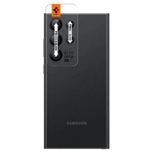 Hurtownia GSM - Gehärtetes Glas für die Spigen Optik.tr ez Fit Kamera Schutz Samsung Galaxy S24 Ultra Schwarz [2 PACK] - SPN3247 - {ean13} - Hurt