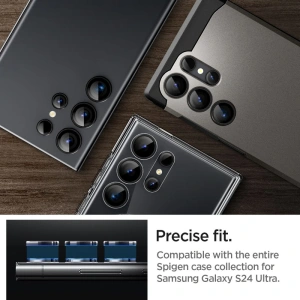 Hurtownia GSM - Gehärtetes Glas für die Spigen Optik.tr ez Fit Kamera Schutz Samsung Galaxy S24 Ultra Schwarz [2 PACK] - SPN3247 - {ean13} - Hurt