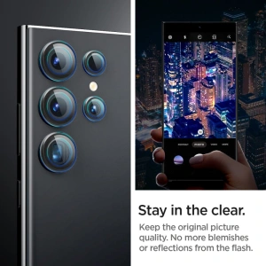 Hurtownia GSM - Gehärtetes Glas für die Spigen Optik.tr ez Fit Kamera Schutz Samsung Galaxy S24 Ultra Schwarz [2 PACK] - SPN3247 - {ean13} - Hurt