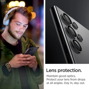 Hurtownia GSM - Gehärtetes Glas für die Spigen Optik.tr ez Fit Kamera Schutz Samsung Galaxy S24 Ultra Schwarz [2 PACK] - SPN3247 - {ean13} - Hurt