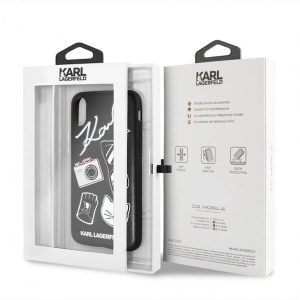 Hurtownia GSM - Karl Lagerfeld KLHCI65PIN iPhone Xs Max Hardcase schwarz/black Pins - KLD052BLK - {ean13} - Hurt