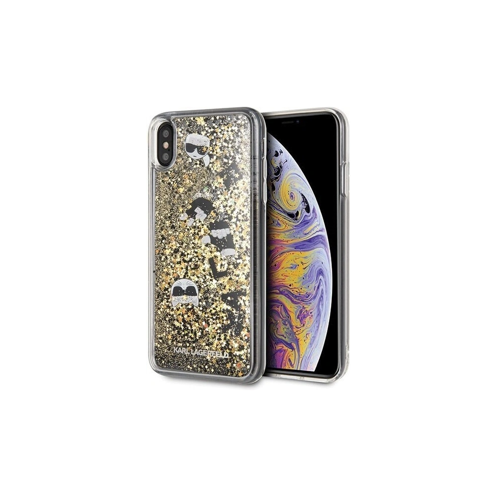 Hurtownia GSM - Karl Lagerfeld KLHCI65ROGO iPhone Xs Max czarno-złoty/black & gold hard case Glitter - KLD053BLKGLD - {ean13} - Hurt