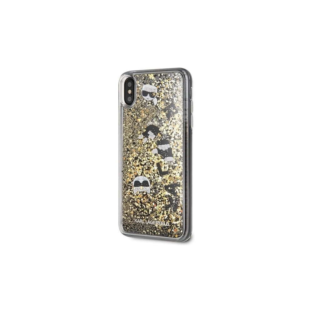 Hurtownia GSM - Karl Lagerfeld KLHCI65ROGO iPhone Xs Max czarno-złoty/black & gold hard case Glitter - KLD053BLKGLD - {ean13} - Hurt