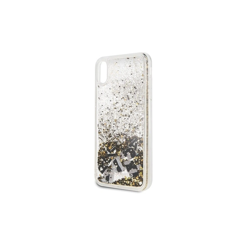 Hurtownia GSM - Karl Lagerfeld KLHCI65ROGO iPhone Xs Max czarno-złoty/black & gold hard case Glitter - KLD053BLKGLD - {ean13} - Hurt