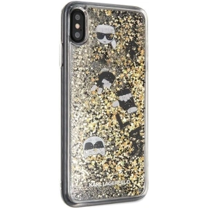 Hurtownia GSM - Karl Lagerfeld KLHCI65ROGO iPhone Xs Max schwarz-gold/hard case Glitter - KLD053BLKGLD - {ean13} - Hurt