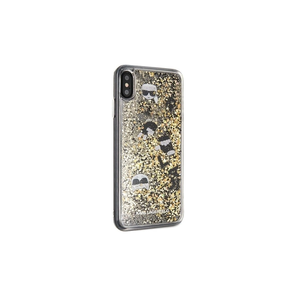 Hurtownia GSM - Karl Lagerfeld KLHCI65ROGO iPhone Xs Max czarno-złoty/black & gold hard case Glitter - KLD053BLKGLD - {ean13} - Hurt