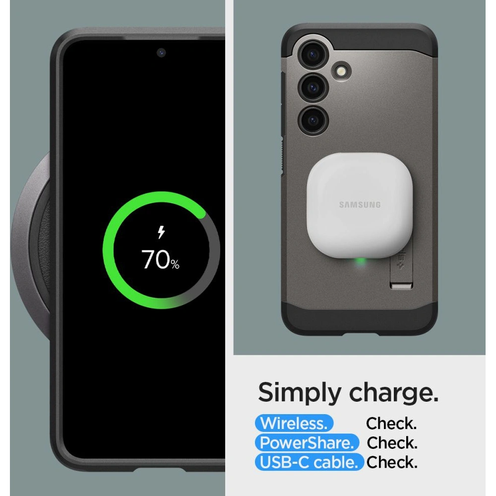 Wholesale Spigen Tough Armor Samsung Galaxy S24+ Plus Gunmetal - SPN3255 - {ean13} - Hurt