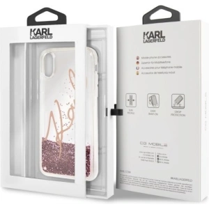 Hurtownia GSM - Karl Lagerfeld KLHCI65SGPI iPhone Xs Max rosa-goldene/pink gold Hardcase Signature Liquid Glitter - KLD054RS - {ean13} - Hurt
