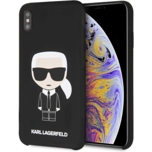 Hurtownia GSM - Karl Lagerfeld KLHCI65SLFKBK iPhone Xs Max Hardcase schwarz/schwarz Silikon Ikonisch - KLD056BLK - {ean13} - Hurt