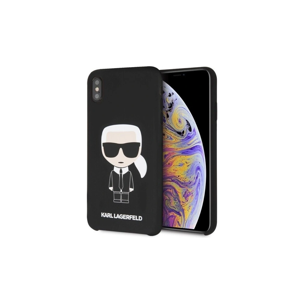 Hurtownia GSM - Karl Lagerfeld KLHCI65SLFKBK iPhone Xs Max hardcase czarny/black Silicone Iconic - KLD056BLK - {ean13} - Hurt