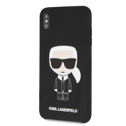 Karl Lagerfeld KLHCI65SLFKBK iPhone Xs Max  hardcase czarny/black Silicone Iconic