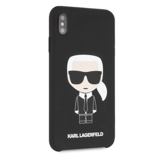 Karl Lagerfeld KLHCI65SLFKBK iPhone Xs Max  hardcase czarny/black Silicone Iconic