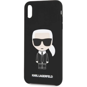Hurtownia GSM - Karl Lagerfeld KLHCI65SLFKBK iPhone Xs Max Hardcase schwarz/schwarz Silikon Ikonisch - KLD056BLK - {ean13} - Hurt
