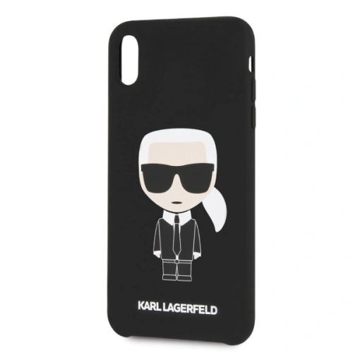 Karl Lagerfeld KLHCI65SLFKBK iPhone Xs Max  hardcase czarny/black Silicone Iconic
