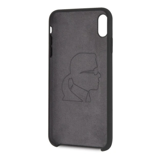 Karl Lagerfeld KLHCI65SLFKBK iPhone Xs Max  hardcase czarny/black Silicone Iconic