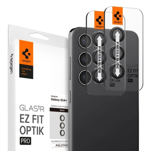 Hurtownia Spigen - 8809971223362 - SPN3265 - Szkło hartowane na aparat Spigen Optik.tr ez Fit Camera Protector Samsung Galaxy S24+ Plus Black [2 PACK] - B2B homescreen