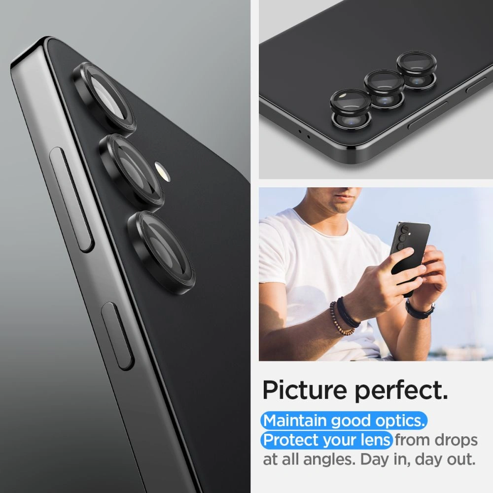 Hurtownia GSM - Sticlă securizată pentru aparat Spigen Optik.tr ez Fit Camera Protector Samsung Galaxy S24+ Plus Black [2 PACK] - SPN3265 - {ean13} - Hurt