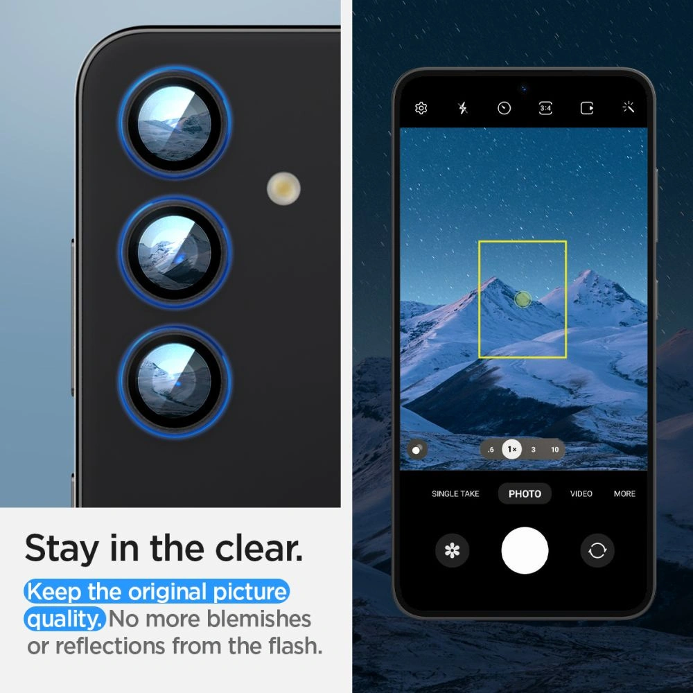 Hurtownia GSM - Gehärtetes Glas für die Spigen Optik.tr ez Fit Kamera Schutz Samsung Galaxy S24+ Plus Schwarz [2 PACK] - SPN3265 - {ean13} - Hurt