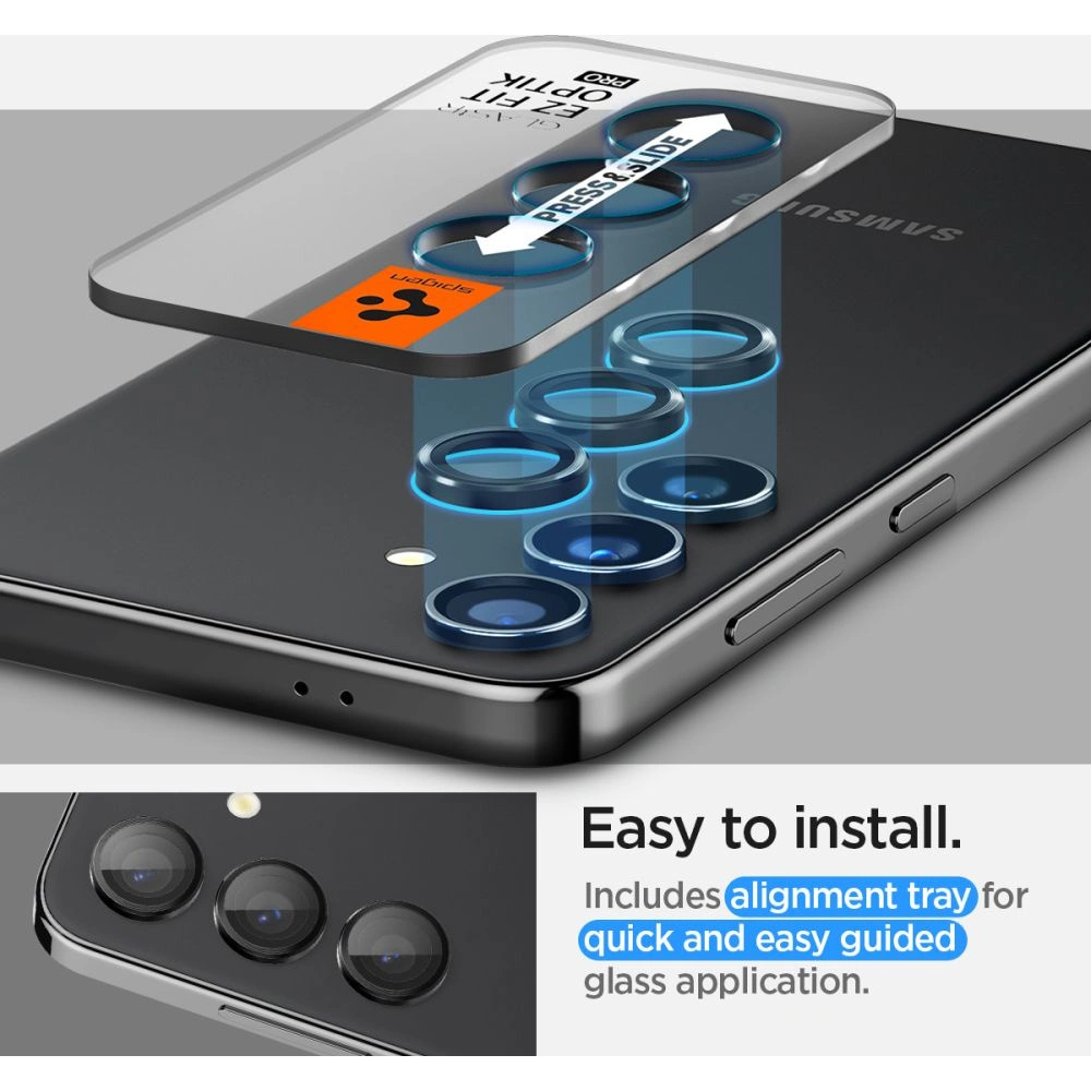 Wholesale Spigen Optik.tr ez Fit Camera Protector Samsung Galaxy S24+ Plus Black [2 PACK] - SPN3265 - {ean13} - Hurt