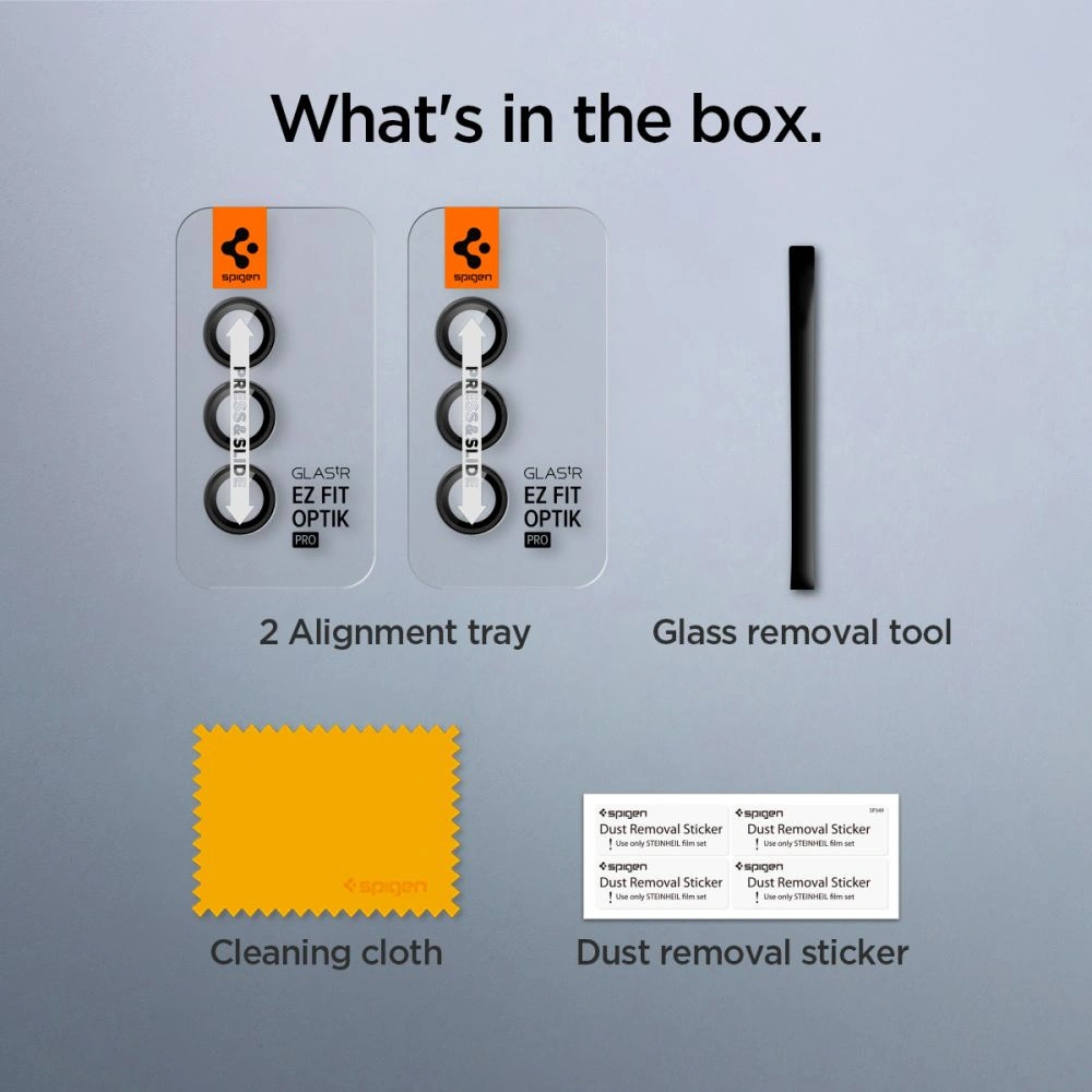 Hurtownia GSM - Gehärtetes Glas für die Spigen Optik.tr ez Fit Kamera Schutz Samsung Galaxy S24+ Plus Schwarz [2 PACK] - SPN3265 - {ean13} - Hurt