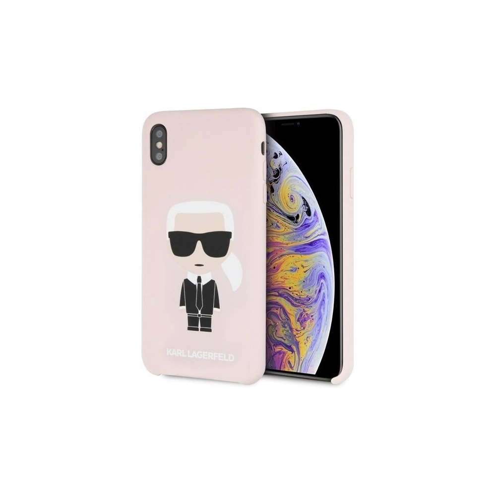 Hurtownia GSM - Karl Lagerfeld KLHCI65SLFKPI iPhone Xs Max hardcase jasnoróżowy/light pink Silicone Iconic - KLD057PNK - {ean13} - Hurt