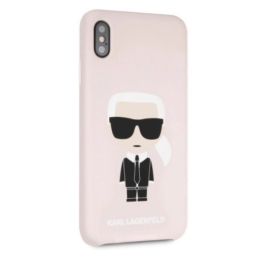 Karl Lagerfeld KLHCI65SLFKPI iPhone Xs Max hardcase jasnoróżowy/light pink Silicone Iconic