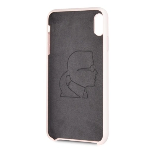 Karl Lagerfeld KLHCI65SLFKPI iPhone Xs Max hardcase jasnoróżowy/light pink Silicone Iconic