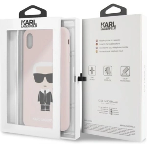 Hurtownia GSM - Karl Lagerfeld KLHCI65SLFKPI iPhone Xs Max Hardcase hellrosa/light pink Silikon Iconic - KLD057PNK - {ean13} - Hurt