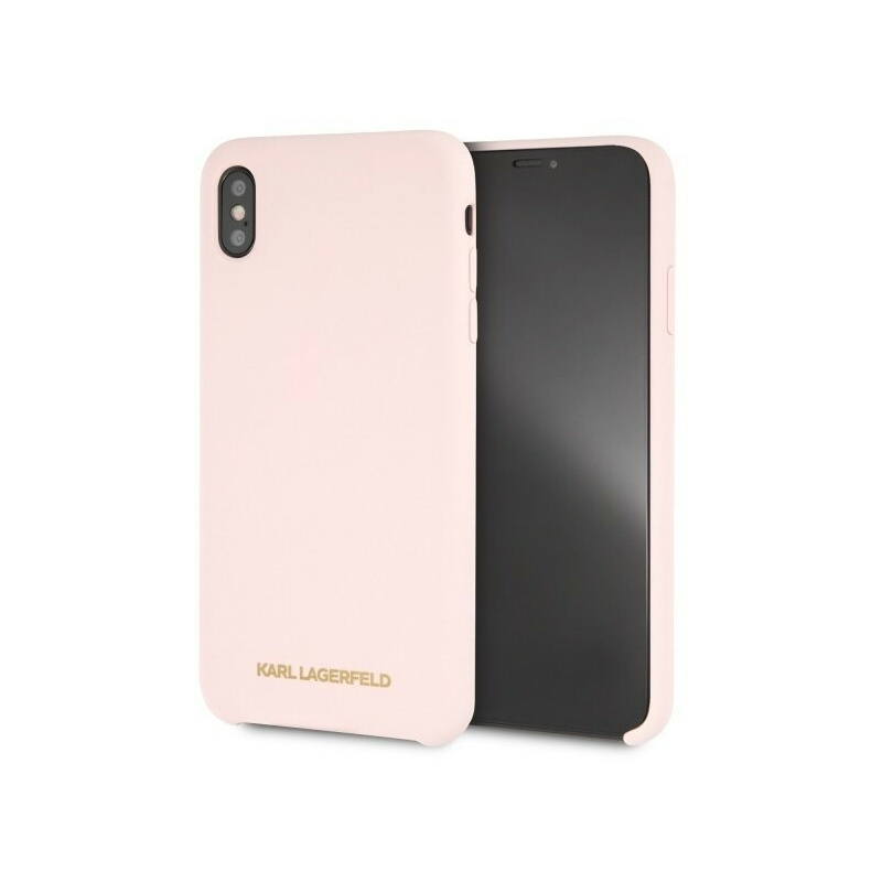 Karl Lagerfeld Distributor - 3700740435519 - KLD058PNK - Karl Lagerfeld KLHCI65SLLPG iPhone Xs Max hardcase light pink Silicone - B2B homescreen