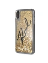 Hurtownia GSM - Karl Lagerfeld KLHCI65TRKSIGGO iPhone Xs Max aurie/gold hard case Signature Liquid Glitter Stars - KLD059GLD - {ean13} - Hurt