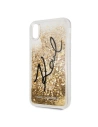 Hurtownia GSM - Karl Lagerfeld KLHCI65TRKSIGGO iPhone Xs Max aurie/gold hard case Signature Liquid Glitter Stars - KLD059GLD - {ean13} - Hurt