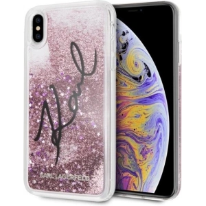 Hurtownia GSM - Karl Lagerfeld KLHCI65TRKSIGPI iPhone Xs Max rosa/pink Hartschale Signature Liquid Glitter Stars - KLD060PNK - {ean13} - Hurt