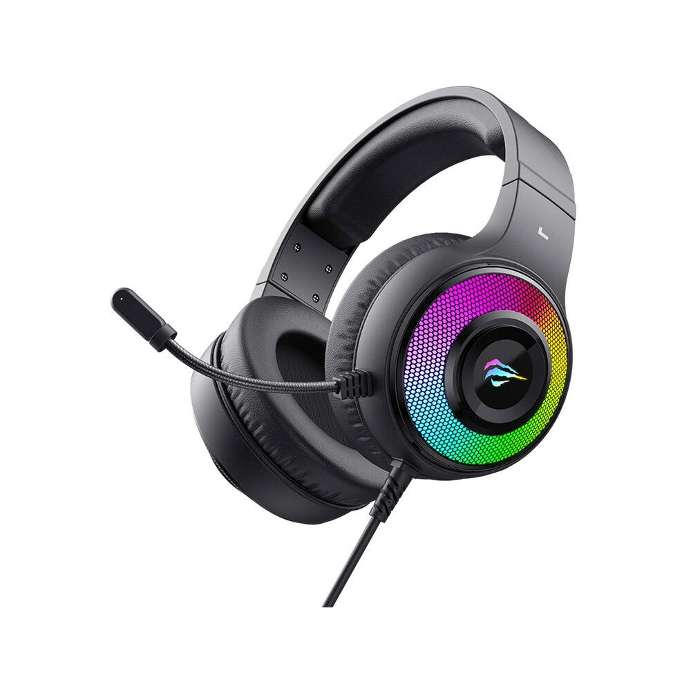 Hurtownia GSM - Sluchátka na uši herní Havit H2042D RGB černé - HVT261 - {ean13} - Hurt