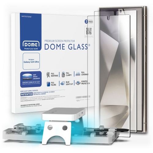Hurtownia Whitestone Dome - 8809365409266 - WSD100 - Szkło hartowane z klejem UV Whitestone Dome Glass Samsung Galaxy S24 Ultra Clear [2 PACK] - B2B homescreen