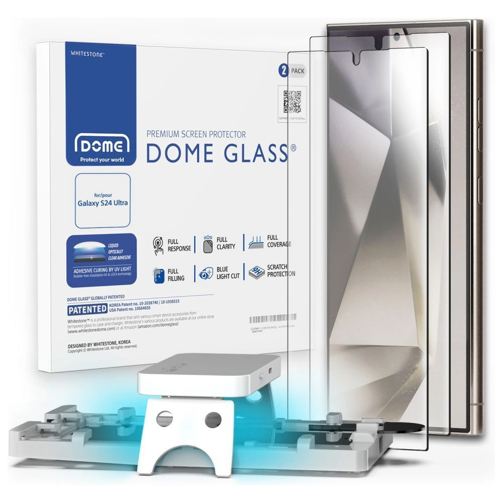 Hurtownia GSM - Tvrzené sklo s UV lepidlem Whitestone Dome Glass Samsung Galaxy S24 Ultra Čiré [2 PACK] - WSD100 - {ean13} - Hurt